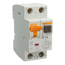 Автоматический выключатель дифференциального тока (дифавтомат, АВДТ) 63 C20 30мА TDM SQ0202-0003