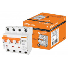 Автоматический Выключатель Дифференциального тока селективного типа АВДТ 63S 4P C40 100мА TDM SQ0202-0046