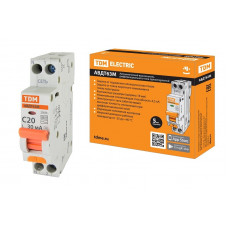 Автоматический выключатель дифференциального тока АВДТ 63М C20 30мА TDM SQ0202-0066