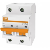 Автоматический выключатель ВА47-100 2Р 10А 10кА  х-ка С TDM SQ0207-0056