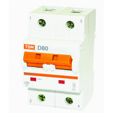 Автоматический выключатель ВА47-125 1Р 80А 15кА х-ка D TDM SQ0208-0010