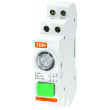 Выключатель кнопочный с индикацией ВКИ-47 зеленый (LED) 2НО;1НЗ AC/DC TDM SQ0214-0003
