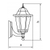 Светильник 6060-11 садово-парковый шестигранник, 60Вт, вверх, бронза TDM SQ0330-0011