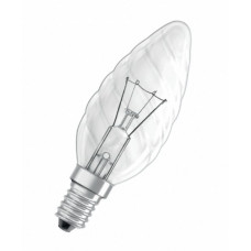 Лампа накаливания "Витая свеча" прозрачная 40 Вт-230 В-Е14 TDM
