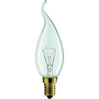 Лампа накаливания "Свеча на ветру" прозрачная 40 Вт-230 В-Е14 TDM