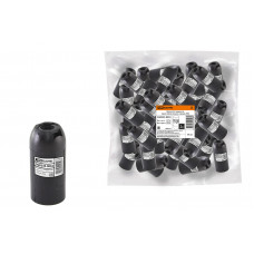 Патрон Е14 подвесной, термостойкий пластик, черный, TDM SQ0335-0053