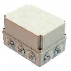 Распаячная коробка ОП 190х140х120мм, крышка, IP55, 10 гермовводов, инд. штрихкод, TDM
